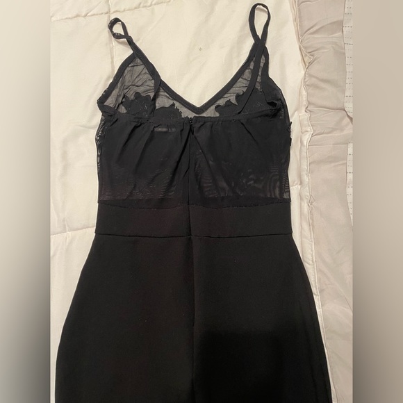 Mesh top long black dress - Picture 3 of 4